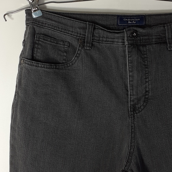 Charter Club 12 Short Classic Straight Gray Jeans - Picture 5 of 16